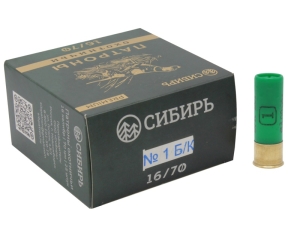 Патрон 16х70 дробь 1 Сибирь Премиум б-к - 1