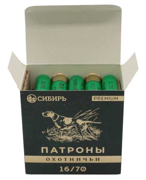 Патрон 16х70 дробь 1 Сибирь Премиум 28 г -3