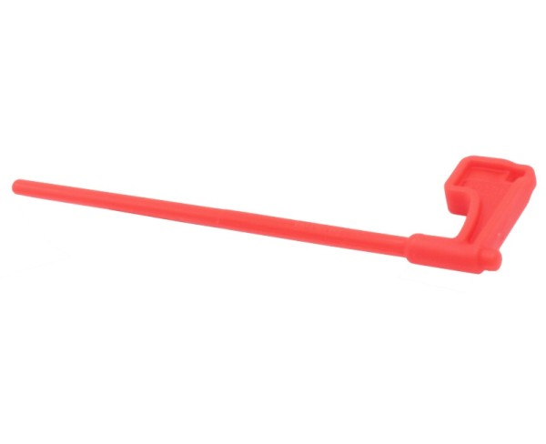 DLG - флажок безопасности розовый длинный - карабин -2