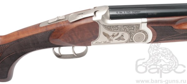 Kral Tundra 12х76 орех 710 мм два спусковых крючка гравировка утки эжектор - коробка стальная